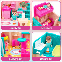 Load image into Gallery viewer, Portable Dollhouse Playset Bakery House Room Toy Mini 3D Doll House Pretend Play Toy With light and sound Great Gift for Kids
