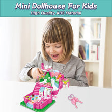 Load image into Gallery viewer, Cafe Garden Dolls House Portable Dollhouse Playset Pretend Play Toy With light and sound Mini 3D Doll House Great Gift for Kids