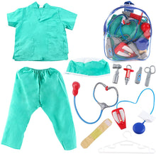 Load image into Gallery viewer, Kids Halloween Costume Doctor Role Play Set Doctor Outfit Set and Play Medical Equipment Great Birthday Christmas Gift for Kids