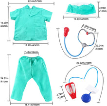 Load image into Gallery viewer, Kids Halloween Costume Doctor Role Play Set Doctor Outfit Set and Play Medical Equipment Great Birthday Christmas Gift for Kids