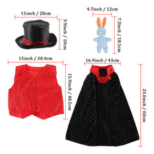 Load image into Gallery viewer, Role Play Magician Costume with Magic Hat and Wand Halloween Costume Prefect Birthday Christmas Party Gift for Children