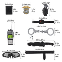 Load image into Gallery viewer, Role Play SWAT Force Play Set with a Vest, Helmet, Toy Grenades and More Police Accessories with a Storage Backpack- Great for Kids