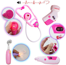 Load image into Gallery viewer, 2-in-1 Doctor and Dentist Carrycase Kids Role Play Set Education Kit with Lights Sounds Functions Prefect Birthday Christmas Gift for Kids