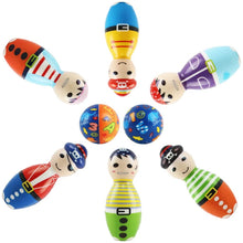 Load image into Gallery viewer, 8 Piece Soft Foam Multi-coloured Pirate Skittles Bowling Indoor Outdoor Garden Game Play Set for Babies Toddlers Kids