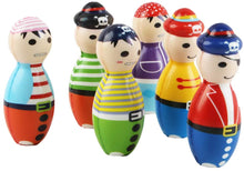 Load image into Gallery viewer, 8 Piece Soft Foam Multi-coloured Pirate Skittles Bowling Indoor Outdoor Garden Game Play Set for Babies Toddlers Kids