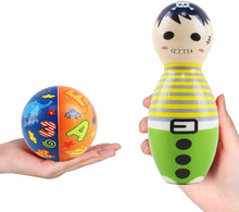 Load image into Gallery viewer, 8 Piece Soft Foam Multi-coloured Pirate Skittles Bowling Indoor Outdoor Garden Game Play Set for Babies Toddlers Kids