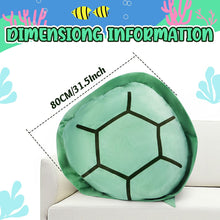 Load image into Gallery viewer, 80CM Wearable Turtle Shell stuffed Animal Large Toy Plush Pillow Includes Filler Sea Turtle Costume stuffed Animal Gift For Kids Adults
