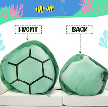 Load image into Gallery viewer, 80CM Wearable Turtle Shell stuffed Animal Large Toy Plush Pillow Includes Filler Sea Turtle Costume stuffed Animal Gift For Kids Adults