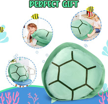 Load image into Gallery viewer, 130CM Wearable Turtle Shell Fancy Dress Costume Multi-Purpose Sea Turtle Costume Children Adult Turtle Plush Pillow Birthday Gift