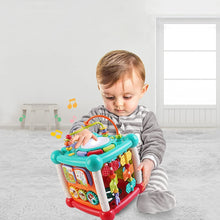Load image into Gallery viewer, 15-in-1 Bluetooth Activity Cube with Shapes Sorting Light Piano Sound Early Learning Educational Toy Christmas Gift for Boys & Girls