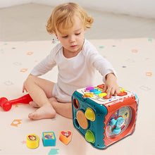 Load image into Gallery viewer, 7-in-1 Activity Cube with Shapes Sorting Light and Piano Sound Early Learning Educational Toy Great Birthday Christmas Gift for Kids