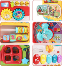 Load image into Gallery viewer, 7-in-1 Activity Cube with Shapes Sorting Light and Piano Sound Early Learning Educational Toy Great Birthday Christmas Gift for Kids