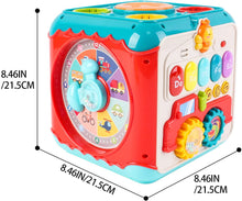 Load image into Gallery viewer, 7-in-1 Activity Cube with Shapes Sorting Light and Piano Sound Early Learning Educational Toy Great Birthday Christmas Gift for Kids