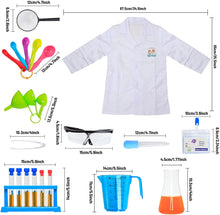 Load image into Gallery viewer, Kids Role Play Laboratory Science Kit with Goggles, Lab Coat & Variety of Play Science Equipment for Children