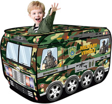 Load image into Gallery viewer, Kids Play Tent - Pop up Army Foldable Play Tent Children Play House Indoor Outdoor Play Toy Great Gift for for 3 4 5 6 Year Old Boys Girls