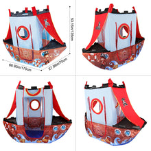 Load image into Gallery viewer, Pirate Ship Play Tent Pop Up Tents for Kids Play House Play Tents Kids Tent Indoor Outdoor Playhouse Great Gift for Birthday Christmas