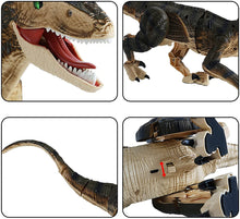 Load image into Gallery viewer, Rechargeable Remote Control Dinosaur Toy with Walking Feature & Roaring Sounds Lights Realistic T-Rex Dinosaur Robot for Kids Toys Gifts