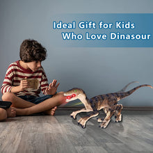 Load image into Gallery viewer, Rechargeable Remote Control Dinosaur Toy with Walking Feature & Roaring Sounds Lights Realistic T-Rex Dinosaur Robot for Kids Toys Gifts