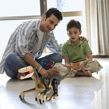Load image into Gallery viewer, Rechargeable Remote Control Dinosaur Toy with Walking Feature & Roaring Sounds Lights Realistic T-Rex Dinosaur Robot for Kids Toys Gifts