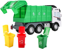 Load image into Gallery viewer, Remote Control Engineering Construction Garbage Truck Vehicle with Three Bins, Light and Sounds Functions Fun Educational Gift for Kids