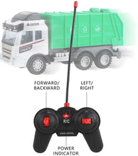 Load image into Gallery viewer, Remote Control Engineering Construction Garbage Truck Vehicle with Three Bins, Light and Sounds Functions Fun Educational Gift for Kids