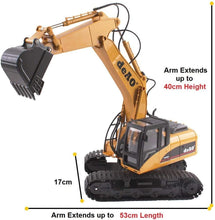 Load image into Gallery viewer, 15 Channel Remote Control Fork and Bucket Excavator Construction with Realistic Features Great for Kids and Adults Prefect Christmas Gift