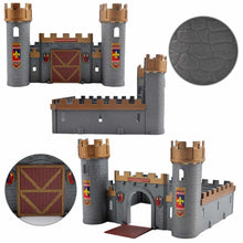 Load image into Gallery viewer, Medieval Knights Action Figure Toy Play Set Including Castle, Catapult and Horse-Drawn Carriage with Light, Music and Accessories