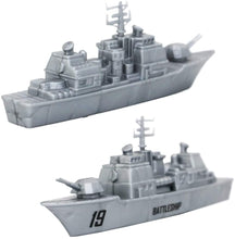 Load image into Gallery viewer, Model Military Naval Ship Aircraft Carrier Toy Play Set with Small Scale Model Planes, Battleship and Supply Ship Included