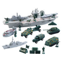 Load image into Gallery viewer, Aircraft Carrier Scale Model Warplanes Warships Military Vehicles Battleship Helicopter Trucks Tank Army Toys Present Gift for Kids