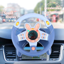 Load image into Gallery viewer, Steering Wheel for Car Backseat Pretend Driving Simulated Driving Steering Wheel Toy Light and Music Educational Gifts for Kids Blue