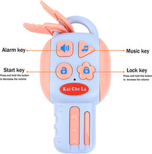 Load image into Gallery viewer, Steering Wheel for Car Backseat Pretend Driving Simulated Driving Steering Wheel Toy Light and Music Educational Gifts for Kids Blue