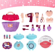 Load image into Gallery viewer, Pretend Makeup Toy Set for Kids Beauty Set Makeup Toy Dressing table Set with Cosmetic Box Portable Vanity Carry Case Play Set for Girls