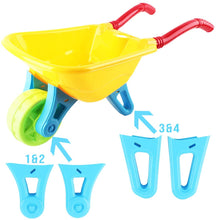 Load image into Gallery viewer, Kids Outdoor Activities Wheelbarrow Gardening and Seaside Beach Play Set with Accessories including Bucket, Spade, Rake