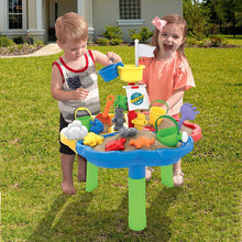 Load image into Gallery viewer, 40 Pieces Sand and Water Outdoor Activity Table Play Set with Water Blaster Summer Pool Beach Toys Gifts for Children