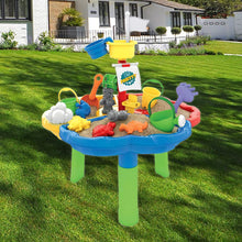 Load image into Gallery viewer, 40 Pieces Sand and Water Outdoor Activity Table Play Set with Water Blaster Summer Pool Beach Toys Gifts for Children
