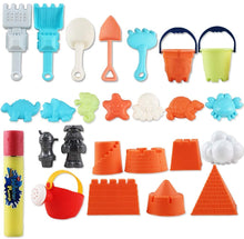 Load image into Gallery viewer, 40 Pieces Sand and Water Outdoor Activity Table Play Set with Water Blaster Summer Pool Beach Toys Gifts for Children