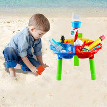 Load image into Gallery viewer, 40 Pieces Sand and Water Outdoor Activity Table Play Set with Water Blaster Summer Pool Beach Toys Gifts for Children