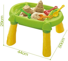 Load image into Gallery viewer, 3-in-1 Sand and Water Outdoor Activity Table Play Set for Children with Water Cannons Water Mill Great Birthday Christmas Gift