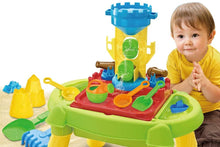Load image into Gallery viewer, 3-in-1 Sand and Water Outdoor Activity Table Play Set for Children with Water Cannons Water Mill Great Birthday Christmas Gift