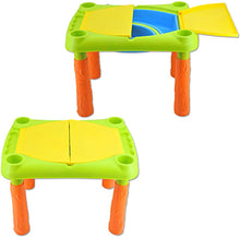 Load image into Gallery viewer, Sand and Water Outdoor Activities Play Table for Kids with Double Compartment, Lids and Over 10 Accessories