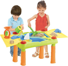 Load image into Gallery viewer, Sand and Water Outdoor Activities Play Table for Kids with Double Compartment, Lids and Over 10 Accessories