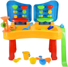 Load image into Gallery viewer, Sand and Water Table - Water Fall and Sand Fall (XL) Double Compartment Includes Lots of Accessories and LIDS