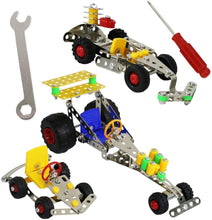 Load image into Gallery viewer, 291 Pieces STEM 3-in-1 Alloy Metal Model Vehicles Educational DIY Construction Building Science Experiment Toys for Kids Teens Adults