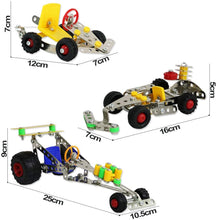 Load image into Gallery viewer, 291 Pieces STEM 3-in-1 Alloy Metal Model Vehicles Educational DIY Construction Building Science Experiment Toys for Kids Teens Adults