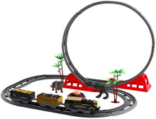 Load image into Gallery viewer, Train Track Play Set with Dinosaur Toys, Tracks and Accessories – Great gift for Children