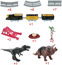Load image into Gallery viewer, Train Track Play Set with Dinosaur Toys, Tracks and Accessories – Great gift for Children
