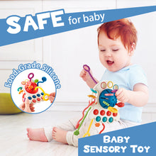 Load image into Gallery viewer, Montessori Toys for Kids Sensory Toys Early Educational Activity Toys for Infants Silicone Pulling Toys Travel Toys for Baby and Toddlers