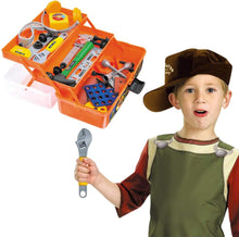 Load image into Gallery viewer, Kids Tool Set-48 Pieces Workshop Tool pretend Play Construction Toy with Portable Tool Box Case, Kids tools, Drill and Accessories Included