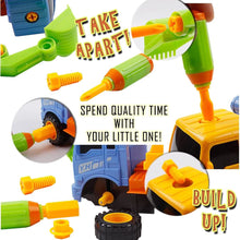 Load image into Gallery viewer, Take-Apart Construction Trucks Vehicles Play Set – Set of 4 Builder Trucks and Screw Driver Included