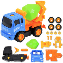 Load image into Gallery viewer, Take-Apart Construction Trucks Vehicles Play Set – Set of 4 Builder Trucks and Screw Driver Included